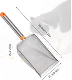 Stainless Steel Cat Litter Scoop Fine Mesh 2mm Sifter Heavy Duty Scooper Orange In Australia - Darrahopens