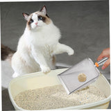 Stainless Steel Cat Litter Scoop Fine Mesh 2mm Sifter Heavy Duty Scooper Orange