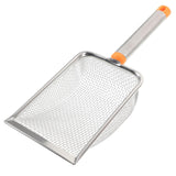 Stainless Steel Cat Litter Scoop Fine Mesh 2mm Sifter Heavy Duty Scooper Orange