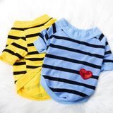 4Pcs Striped Pet T-Shirt Spring Summer Universal Clothes for Cat Dog Dachshund French Bulldog In Australia - Darrahopens