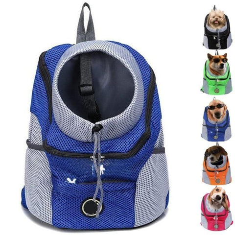 Breathable Mesh Pet Carrier Backpack For Dogs Cats Hiking Travel - Blue M In Australia - Darrahopens