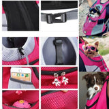 Breathable Mesh Pet Carrier Backpack For Dogs Cats Hiking Travel - Black L
