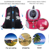 Breathable Mesh Pet Carrier Backpack For Dogs Cats Hiking Travel - Green M
