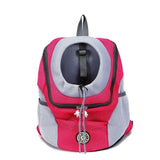 Breathable Mesh Pet Carrier Backpack For Dogs Cats Hiking Travel - Rose Red M In Australia - Darrahopens