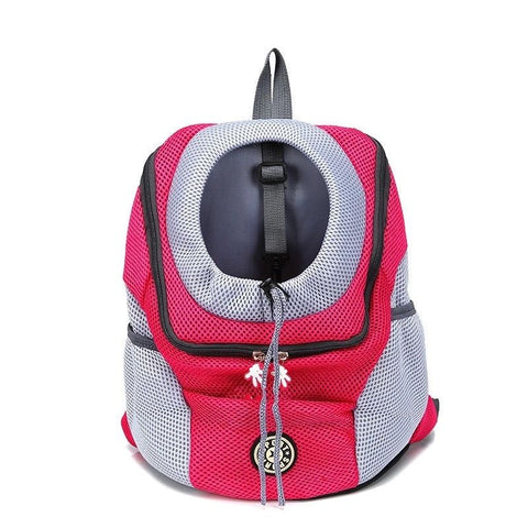 Breathable Mesh Pet Carrier Backpack For Dogs Cats Hiking Travel - Rose Red M In Australia - Darrahopens