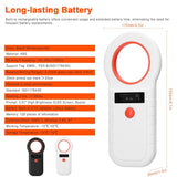 134.2kHz Chip Reader Writer Pet Chip Scanner Microchip Scanner: W90D-BT White