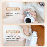 2-in-1 Pet Nail Grinder & Clipper, USB Rechargeable Grooming Tool with LED Light for Dogs Cats