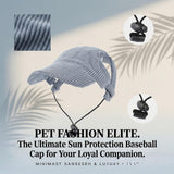 Dog Cap Baseball Breathable Mesh Ear Holes Adjustable Strap Blue - S In Australia - Darrahopens