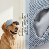Dog Cap Baseball Breathable Mesh Ear Holes Adjustable Strap Blue - S In Australia - Darrahopens