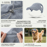Dog Cap Baseball Breathable Mesh Ear Holes Adjustable Strap Blue - XL In Australia - Darrahopens