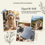 Dog Cap Baseball Breathable Mesh Ear Holes Adjustable Strap Blue - XL