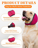 Dog Ear Cover Noise Protection Adjustable Grooming Hood Comfortable Pet Accessory - Rose Red S In Australia - Darrahopens