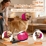 Dog Ear Cover Noise Protection Adjustable Grooming Hood Comfortable Pet Accessory - Rose Red S In Australia - Darrahopens