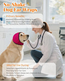 Dog Ear Cover Noise Protection Adjustable Grooming Hood Comfortable Pet Accessory - Rose Red M