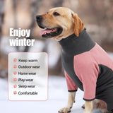 Dog Fleece Jacket Winter Warm Turtleneck Pet Coat Pink - M