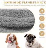 Dog Hoodie Double Sided Fleece Coat Gray Warm Jacket for Dogs - L