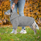 Dog Hoodie Double Sided Fleece Coat Gray Warm Jacket for Dogs - 2XL In Australia - Darrahopens