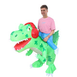 Ride On Dinosaur with Headphones Cartoon Costumes Air Model Inflatable Costume Funny Dress Up Props Halloween Party Clothes Adult One Size In Australia - Darrahopens