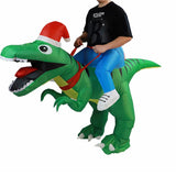 Christmas Ride On Dinosaur Cartoon Costumes Air Model Inflatable Costume Funny Dress Up Props Christmas Party Clothes Adult One Size In Australia - Darrahopens