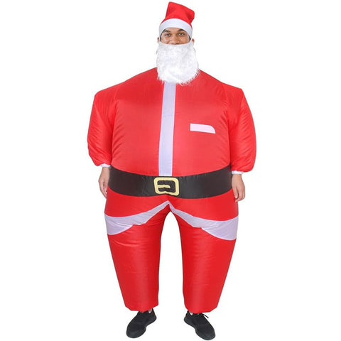 Santa Claus Cartoon Costumes Air Model Inflatable Costume Funny Dress Up Props Christmas Party Clothes Adult One Size In Australia - Darrahopens