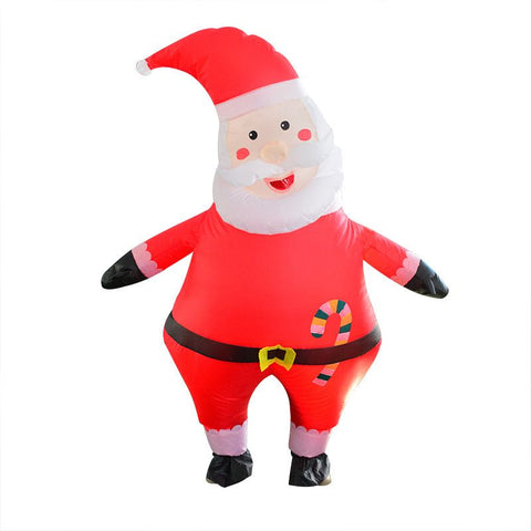 Santa Claus Cartoon Costumes Air Model Inflatable Costume Funny Dress Up Props Christmas Party Clothes Adult One Size