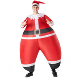 Santa Claus Cartoon Costumes Air Model Inflatable Costume Funny Dress Up Props Christmas Party Clothes Adult One Size