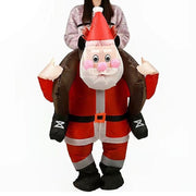 Ride On Santa Claus Cartoon Costumes Air Model Inflatable Costume Funny Dress Up Props Christmas Party Clothes Adult One Size In Australia - Darrahopens