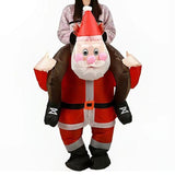 Ride On Santa Claus Cartoon Costumes Air Model Inflatable Costume Funny Dress Up Props Christmas Party Clothes Adult One Size In Australia - Darrahopens