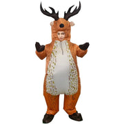 Christmas Reindeer Cartoon Costumes Air Model Inflatable Costume Funny Dress Up Props Christmas Party Clothes Adult One Size