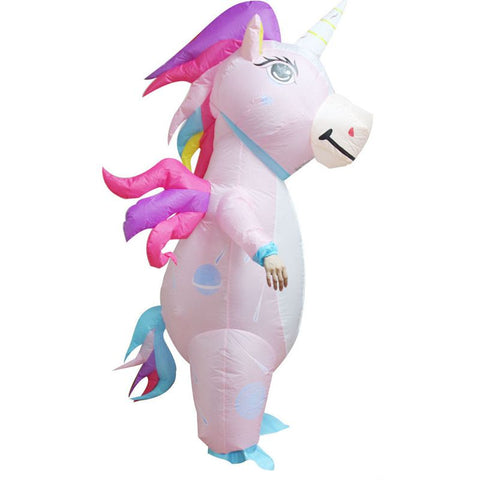 Galaxy Winged Unicorn Cartoon Costumes Air Model Inflatable Costume Funny Dress Up Props Halloween Party Clothes Adult One Size In Australia - Darrahopens