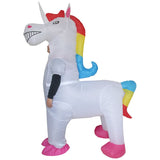 Walking Rainbow Unicorn Cartoon Costumes Air Model Inflatable Costume Funny Dress Up Props Halloween Party Clothes Adult One Size In Australia - Darrahopens