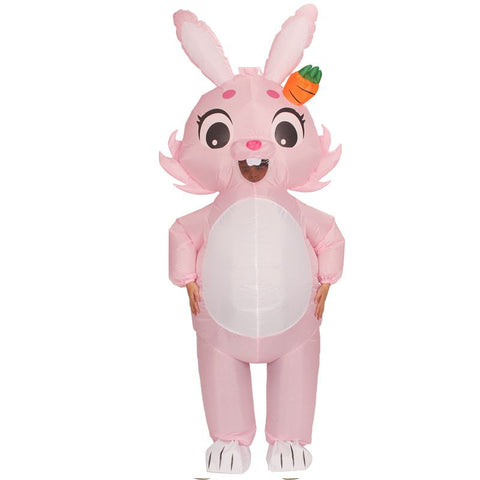 Carrot Rabbit Cartoon Costumes Air Model Inflatable Costume Funny Dress Up Props Easter Party Clothes Adult One Size In Australia - Darrahopens