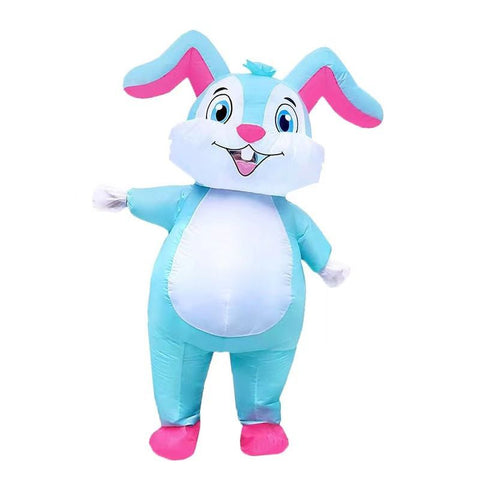 Easter Lop Rabbit Cartoon Costumes Air Model Inflatable Costume Funny Dress Up Props Easter Party Clothes Adult One Size