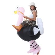 Pink Ride On Ostrich Cartoon Costumes Air Model Inflatable Costume Funny Dress Up Props Halloween Party Clothes Adult One Size In Australia - Darrahopens