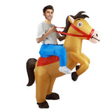 Ride On Horse Cartoon Costumes Air Model Inflatable Costume Funny Dress Up Props Halloween Party Clothes Adult One Size