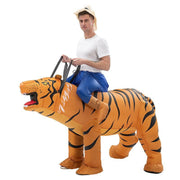 Ride On Tiger Cartoon Costumes Air Model Inflatable Costume Funny Dress Up Props Halloween Party Clothes Adult One Size In Australia - Darrahopens