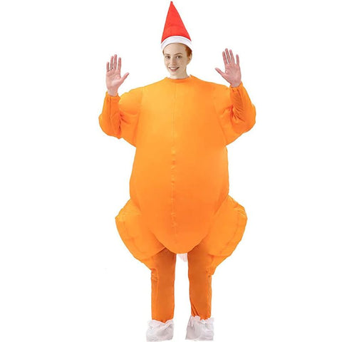 Thanksgiving Turkey Cartoon Costumes Air Model Inflatable Costume Funny Dress Up Props Halloween Party Clothes Adult One Size
