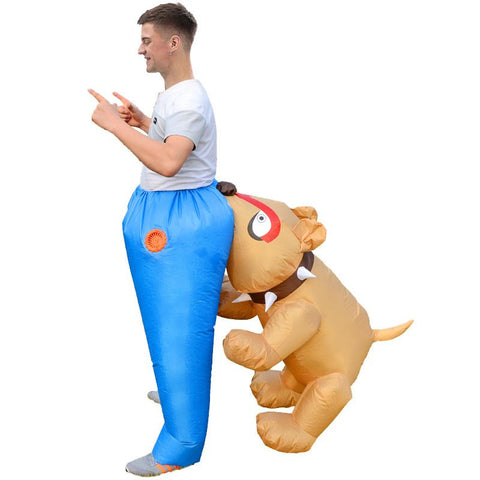 Dog Bite Costume Cartoon Costumes Air Model Inflatable Costume Funny Dress Up Props Halloween Party Clothes Adult One Size In Australia - Darrahopens