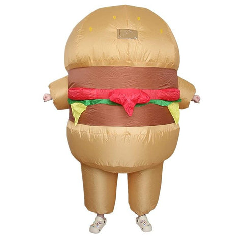 Hamburger Cartoon Costumes Air Model Inflatable Costume Funny Dress Up Props Halloween Party Clothes Adult One Size In Australia - Darrahopens