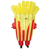 French Fries Cartoon Costumes Air Model Inflatable Costume Funny Dress Up Props Halloween Party Clothes Adult One Size