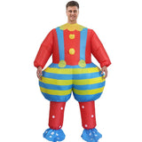 Suspenders Clown Cartoon Costumes Air Model Inflatable Costume Funny Dress Up Props Halloween Party Clothes Adult One Size