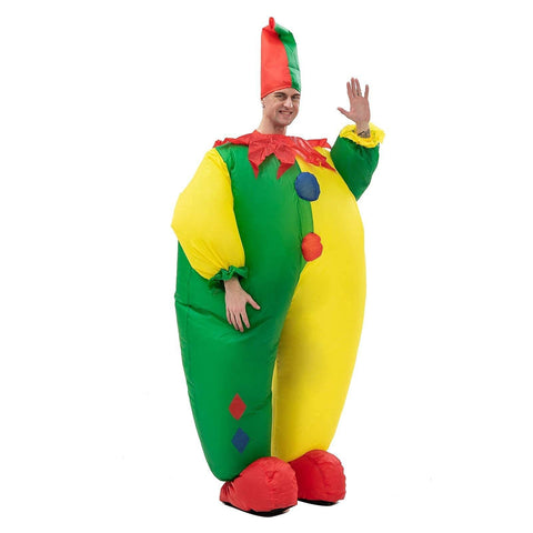 Classic Clown Cartoon Costumes Air Model Inflatable Costume Funny Dress Up Props Halloween Party Clothes Adult One Size