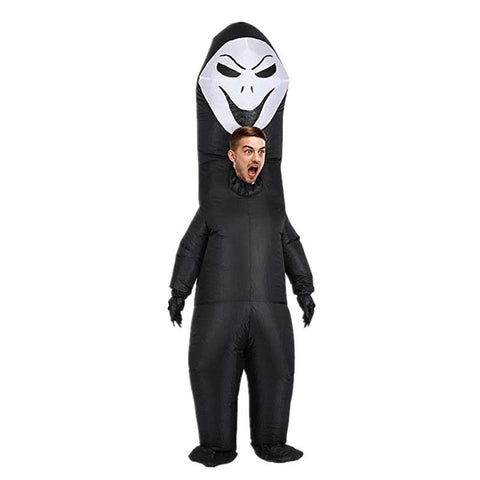 Screaming Ghost Cartoon Costumes Air Model Inflatable Costume Funny Dress Up Props Halloween Party Clothes Adult One Size In Australia - Darrahopens
