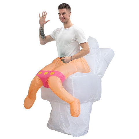 Toilet Cartoon Costumes Air Model Inflatable Costume Funny Dress Up Props Halloween Party Clothes Adult One Size