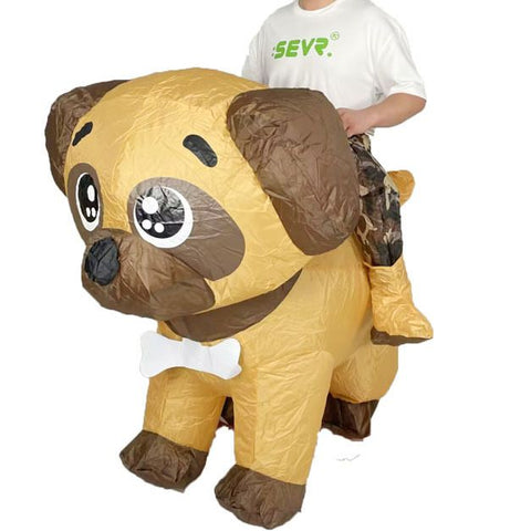 Happy Dog Cartoon Costumes Air Model Inflatable Costume Funny Dress Up Props Halloween Party Clothes Adult One Size In Australia - Darrahopens