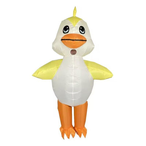 Yellow Duck Cartoon Costumes Air Model Inflatable Costume Funny Dress Up Props Halloween Party Clothes Adult One Size