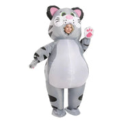 Striped Cat Cartoon Costumes Air Model Inflatable Costume Funny Dress Up Props Halloween Party Clothes Adult One Size