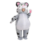 Striped Cat Cartoon Costumes Air Model Inflatable Costume Funny Dress Up Props Halloween Party Clothes Adult One Size