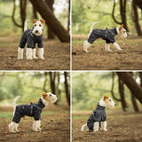 Dog Raincoat Waterproof Reflective Adjustable Harness Jacket - Purple M In Australia - Darrahopens
