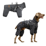 Dog Raincoat Waterproof Reflective Adjustable Harness Jacket - Laser Gray L